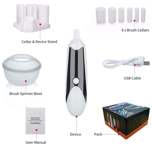 spinning makeup brush cleaning kit - Picture 5 of 12